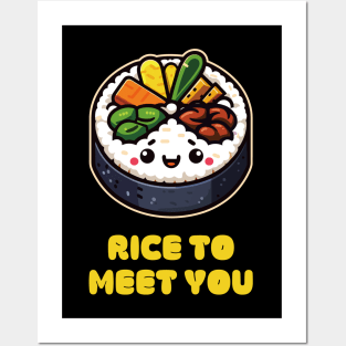 Cute Kimbap Rice to meet to you Posters and Art